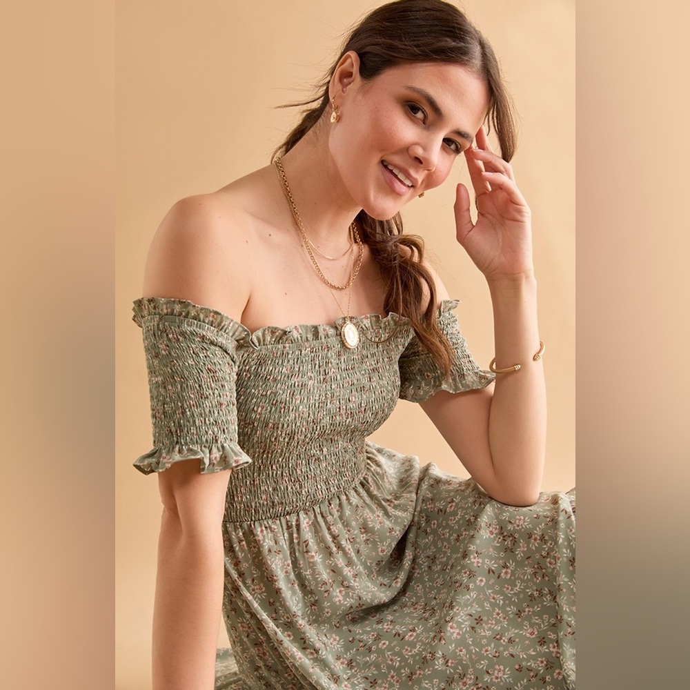 NWT Perdita Smock Top Floral Maxi Dress From Francesca’s - Picture 4 of 9